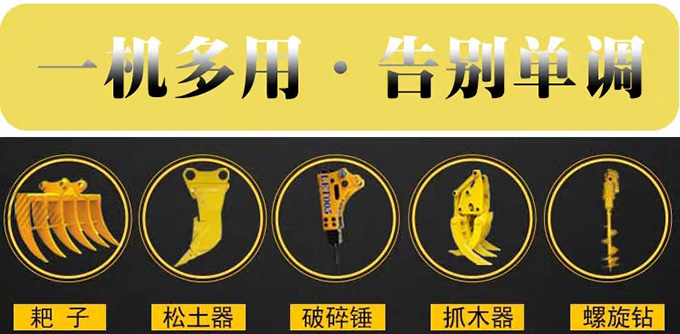 小型挖掘機用途廣泛，適用性強